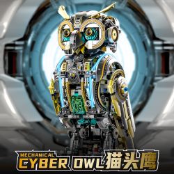Beautiful and 13094 Mechanical Cyber Owl Xếp hình lắp ráp ghép mô hình Cú cơ khí