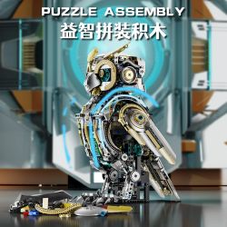 Beautiful and 13094 Mechanical Cyber Owl Xếp hình lắp ráp ghép mô hình Cú cơ khí