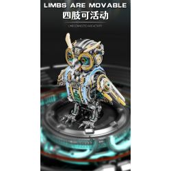 Beautiful and 13094 Mechanical Cyber Owl Xếp hình lắp ráp ghép mô hình Cú cơ khí