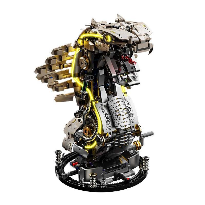 Beautiful and 13095 Mechanical Cyber Cobra Xếp hình lắp ráp ghép mô hình Rắn hổ mang chúa cơ khí