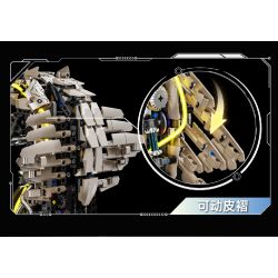 Beautiful and 13095 Mechanical Cyber Cobra Xếp hình lắp ráp ghép mô hình Rắn hổ mang chúa cơ khí