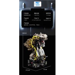 Beautiful and 13095 Mechanical Cyber Cobra Xếp hình lắp ráp ghép mô hình Rắn hổ mang chúa cơ khí