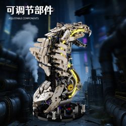 Beautiful and 13095 Mechanical Cyber Cobra Xếp hình lắp ráp ghép mô hình Rắn hổ mang chúa cơ khí