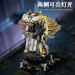 Beautiful and 13095 Mechanical Cyber Cobra Xếp hình lắp ráp ghép mô hình Rắn hổ mang chúa cơ khí