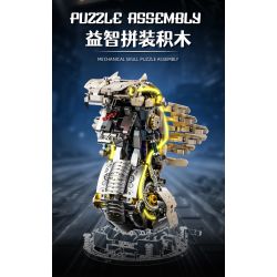 Beautiful and 13095 Mechanical Cyber Cobra Xếp hình lắp ráp ghép mô hình Rắn hổ mang chúa cơ khí