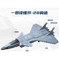 Keeppley 23205 Xếp hình lắp ráp ghép mô hình Vũ khí quan trọng nhất của cường quốc: Tiêm kích hoạt động trên tàu sân bay J-20 1:62