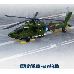 Keeppley 23206 Xếp hình lắp ráp ghép mô hình Vũ khí quan trọng nhất của một cường quốc: trực thăng Z-21, tiên phong tấn công toàn cầu 1:49
