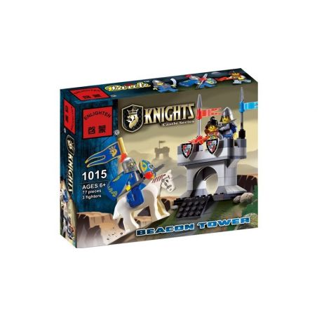 Enlighten 1015 Qman 1015 non  GIÁM SÁT TRÊN TƯỜNG THÀNH bộ đồ chơi xếp lắp ráp ghép mô hình Medieval Castle CASTLE KNIGHTS Chiến Tranh Trung Cổ 77 khối