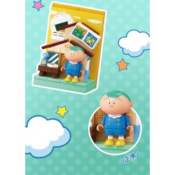 AREA-X AB0161 Xếp hình lắp ráp ghép mô hình Crayon Shin-chan: Nhãn dán vui nhộn Đồ trang trí từ tính 6 loại