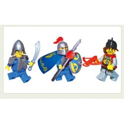 Enlighten 1015 Qman 1015 non  GIÁM SÁT TRÊN TƯỜNG THÀNH bộ đồ chơi xếp lắp ráp ghép mô hình Medieval Castle CASTLE KNIGHTS Chiến Tranh Trung Cổ 77 khối