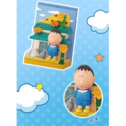 AREA-X AB0161 Xếp hình lắp ráp ghép mô hình Crayon Shin-chan: Nhãn dán vui nhộn Đồ trang trí từ tính 6 loại
