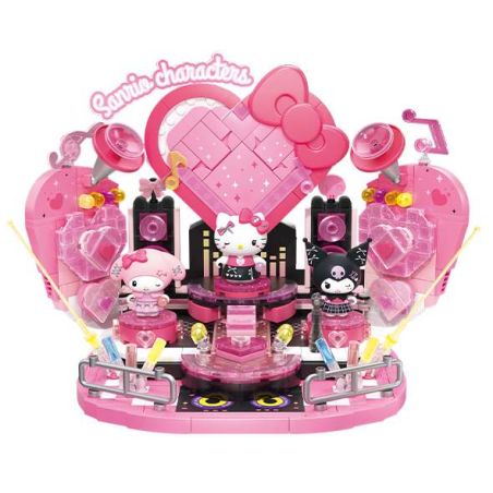 AREA-X AB0091 Xếp hình lắp ráp ghép mô hình Gia đình Sanrio: Người yêu tỏa sáng trên sân khấu