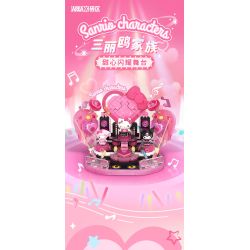 AREA-X AB0091 Xếp hình lắp ráp ghép mô hình Gia đình Sanrio: Người yêu tỏa sáng trên sân khấu