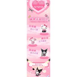 AREA-X AB0091 Xếp hình lắp ráp ghép mô hình Gia đình Sanrio: Người yêu tỏa sáng trên sân khấu