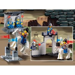 Enlighten 1015 Qman 1015 non  GIÁM SÁT TRÊN TƯỜNG THÀNH bộ đồ chơi xếp lắp ráp ghép mô hình Medieval Castle CASTLE KNIGHTS Chiến Tranh Trung Cổ 77 khối