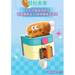 AREA-X AX0507 Xếp hình lắp ráp ghép mô hình Móc khóa thời gian thơm ngon 4 kiểu