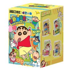 AREA-X AB0173 Xếp hình lắp ráp ghép mô hình Crayon Shin-chan: 8 loại mặt dây chuyền biểu diễn “mới” dễ thương