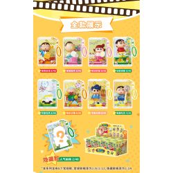 AREA-X AB0173 Xếp hình lắp ráp ghép mô hình Crayon Shin-chan: 8 loại mặt dây chuyền biểu diễn “mới” dễ thương
