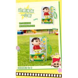 AREA-X AB0173 Xếp hình lắp ráp ghép mô hình Crayon Shin-chan: 8 loại mặt dây chuyền biểu diễn “mới” dễ thương
