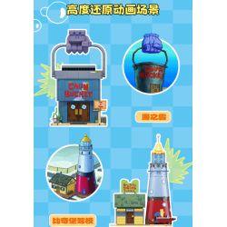 AREA-X AB0086 Xếp hình lắp ráp ghép mô hình SpongeBob SquarePants: Nhà hàng trên biển của ông chủ