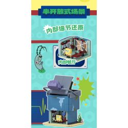 AREA-X AB0086 Xếp hình lắp ráp ghép mô hình SpongeBob SquarePants: Nhà hàng trên biển của ông chủ