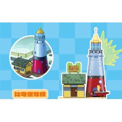 AREA-X AB0087 Xếp hình lắp ráp ghép mô hình SpongeBob SquarePants: Trường dạy lái xe Beechburg
