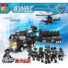 WOMA C0506 0506 Xếp hình kiểu  SWAT SPECIAL FORCE SWAT Truck Xe đầu Kéo Chở Quân Của Lực Lượng đặc Nhiệm 716 khối