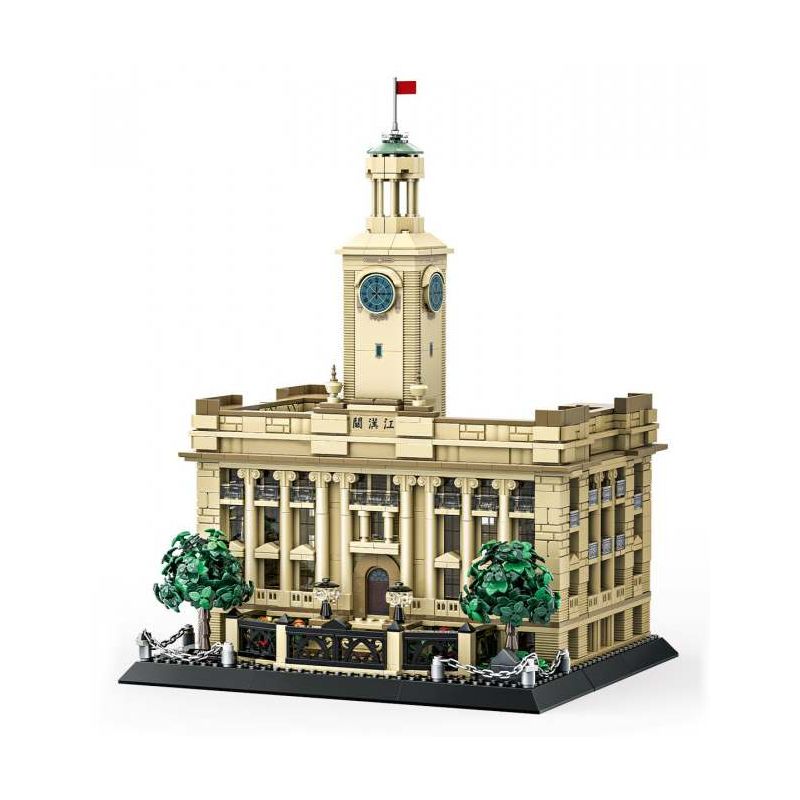 WANGE LIGAO Dr.Luck 5254 Hankow Customs House, Hubei, China Xếp hình lắp ráp ghép mô hình Tòa nhà Hồ Bắc Vũ Hán Jianghanguan