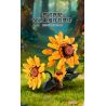 Koiboxxr KQ201 Cat Sunflower Xếp hình lắp ráp ghép mô hình Mèo hoa hướng dương váy đen