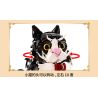 Koiboxxr KQ201 Cat Sunflower Xếp hình lắp ráp ghép mô hình Mèo hoa hướng dương váy đen