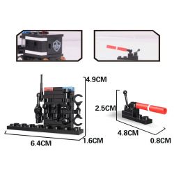 WOMA C0506 0506 Xếp hình kiểu  SWAT SPECIAL FORCE SWAT Truck Xe đầu Kéo Chở Quân Của Lực Lượng đặc Nhiệm 716 khối