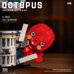 small angle JD117 Octopus Amusement Park Xếp hình lắp ráp ghép mô hình Sân chơi bạch tuộc