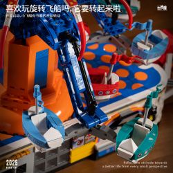 small angle JD117 Octopus Amusement Park Xếp hình lắp ráp ghép mô hình Sân chơi bạch tuộc