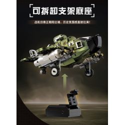 Souzosha F8102-1 Xếp hình lắp ráp ghép mô hình Battlefield 1939: Green WWII Retro Fighter