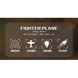 Souzosha F8102-2 Xếp hình lắp ráp ghép mô hình Battlefield 1939: Máy bay chiến đấu cổ điển Thế chiến II màu đỏ