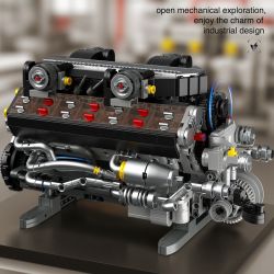Free Tribe 36301 V12 DOHC ENGINE Xếp hình lắp ráp ghép mô hình Động cơ V12 DOHC