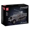 MouldKing 20048 German 3.7cm Flak Half-Track Vehicle Xếp hình lắp ráp ghép mô hình Pháo phòng không 3.7 bán xích của Đức