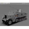 MouldKing 20048 German 3.7cm Flak Half-Track Vehicle Xếp hình lắp ráp ghép mô hình Pháo phòng không 3.7 bán xích của Đức