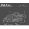 MouldKing 20048 German 3.7cm Flak Half-Track Vehicle Xếp hình lắp ráp ghép mô hình Pháo phòng không 3.7 bán xích của Đức