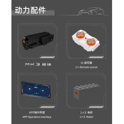 MouldKing 20048 German 3.7cm Flak Half-Track Vehicle Xếp hình lắp ráp ghép mô hình Pháo phòng không 3.7 bán xích của Đức