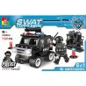 WOMA C0506 0506 Xếp hình kiểu  SWAT SPECIAL FORCE SWAT Truck Xe đầu Kéo Chở Quân Của Lực Lượng đặc Nhiệm 716 khối