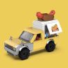 Pibo PB8858 Hot Dog Cart Xếp hình lắp ráp ghép mô hình xe bán tải xúc xích