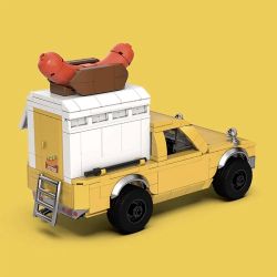 Pibo PB8858 Hot Dog Cart Xếp hình lắp ráp ghép mô hình xe bán tải xúc xích