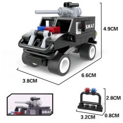 WOMA C0506 0506 Xếp hình kiểu  SWAT SPECIAL FORCE SWAT Truck Xe đầu Kéo Chở Quân Của Lực Lượng đặc Nhiệm 716 khối