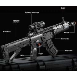 Reobrix 77024 QBU-191 Rifle Xếp hình lắp ráp ghép mô hình súng trường QBU 191