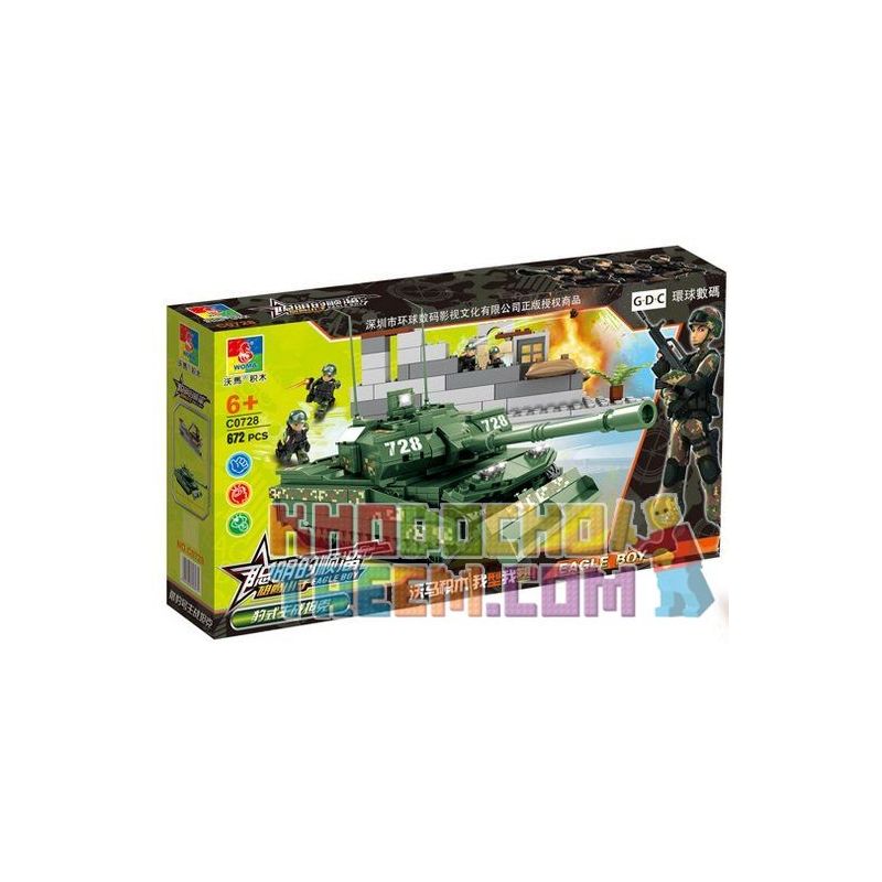 WOMA C0728 0728 Xếp hình kiểu  MILITARY ARMY Panther Main Battle Tank Xe Tăng 672 khối