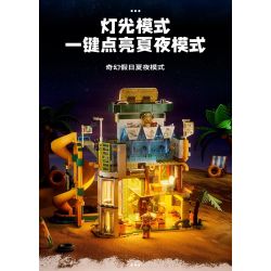 inbrixx 881411 Xếp hình lắp ráp ghép mô hình Gấu bông: Thiên đường ánh nắng