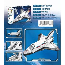 JIQILE 46001 Xếp hình lắp ráp ghép mô hình Các hành tinh trong không gian: Tự do tàu con thoi