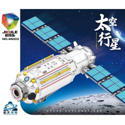 JIQILE 46003 Xếp hình lắp ráp ghép mô hình Các hành tinh không gian: Trạm vũ trụ du hành vũ trụ