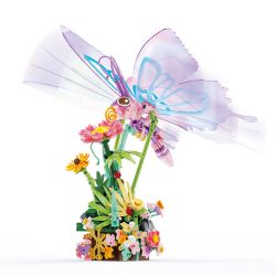 KAZI GBL BOZHI KY81139 Xếp hình lắp ráp ghép mô hình Hộp nhạc thơm bướm